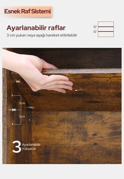 6 Katlı Kitaplık Depolama Dolaplı, Dar ve Uzun Ağaç Kitaplık | Modern Rustik Kahverengi Kitap Düzenleyici Atlantik Çam