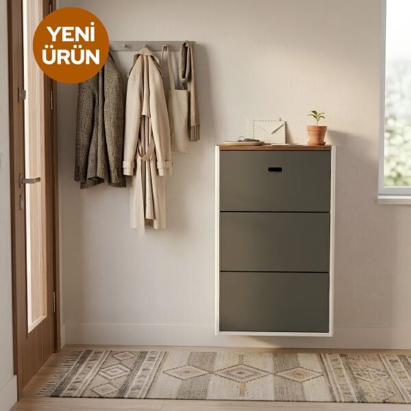 Cabsette Oval Kenarlı 3'lü Metal Ayakkabılık