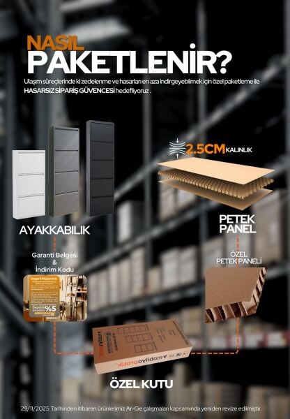 Gri Metal Ayakkabılık 4'lü