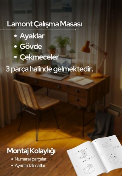 Lamont Çalışma Masası -  Ölçü seçeneği -