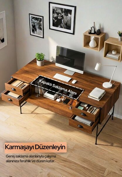 Lamont Çalışma Masası -  Ölçü seçeneği - 180x75 cm