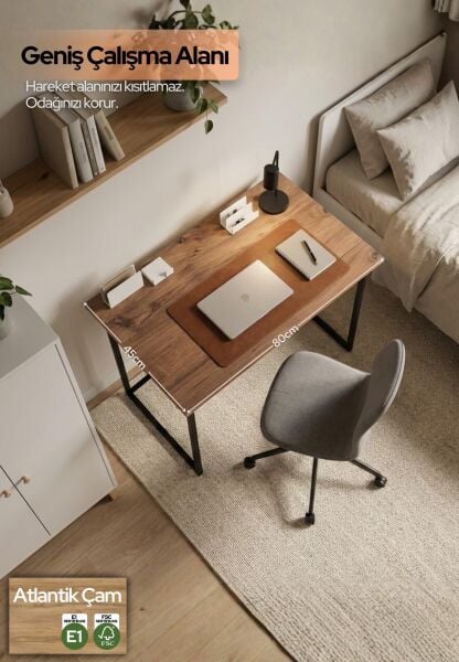 Farden Katlanabilir Pratik Çalışma Masası Bilgisayar Masası Ofis Ders Yemek Masası 80x45cm