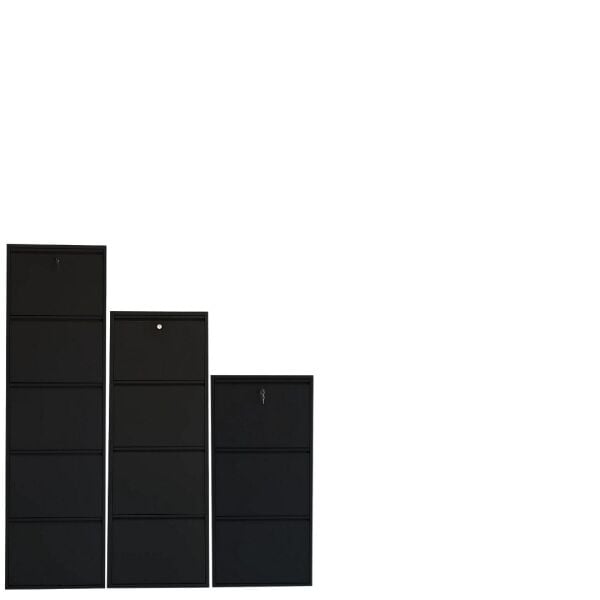 Siyah Kilitli Metal Ayakkabılık