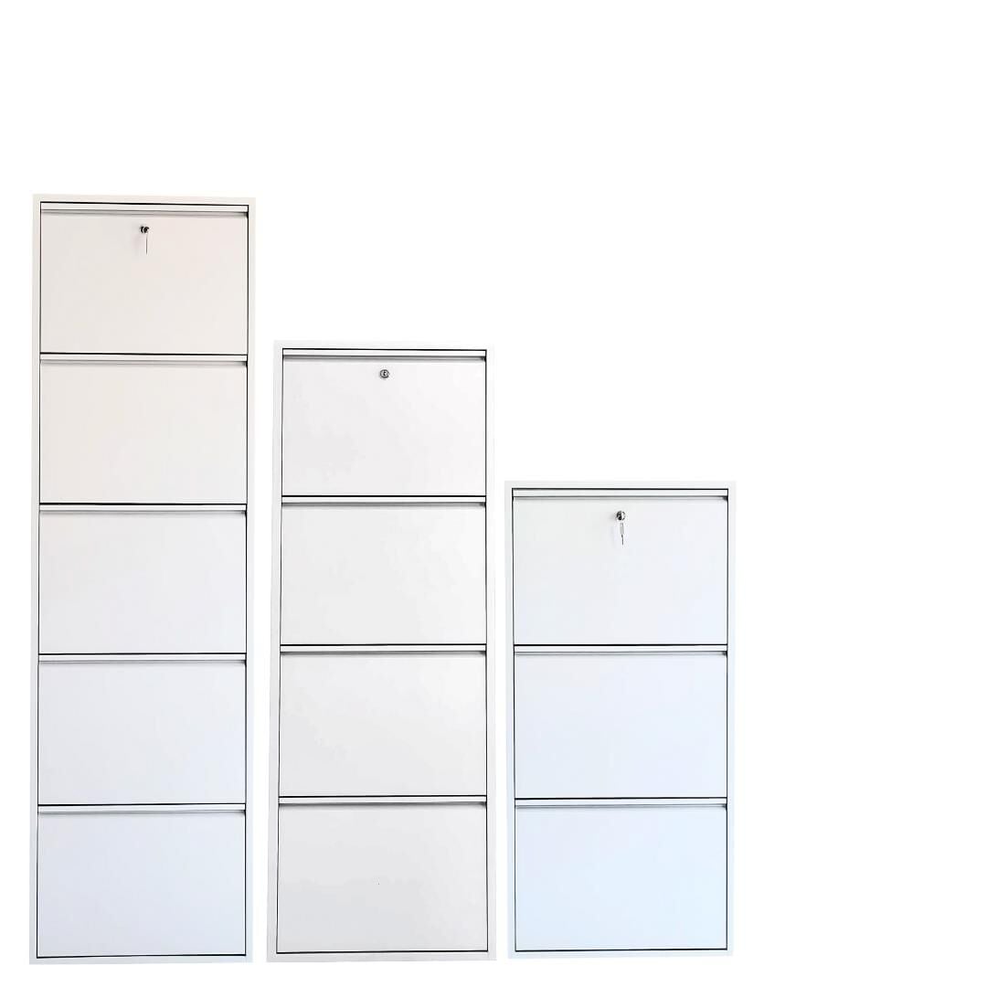 Beyaz Kilitli Metal Ayakkabılık