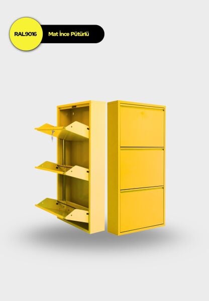 Sarı Metal Ayakkabılık 3’lü