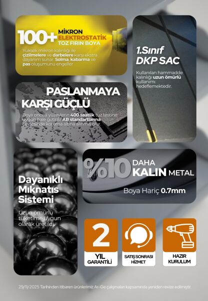 Sarı Metal Ayakkabılık 3’lü